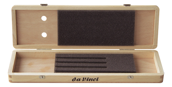 da Vinci Series 4020 wooden brush box for short handles, empty