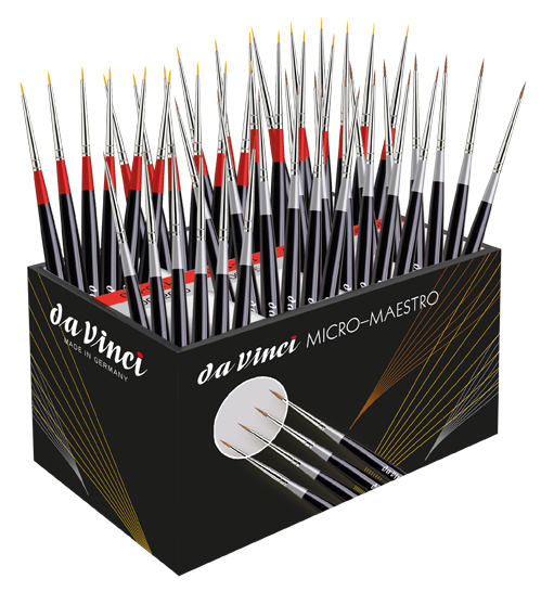 da Vinci Series 5100 da Vinci MICRO offer a brush assortment is our space saving cardboard display: