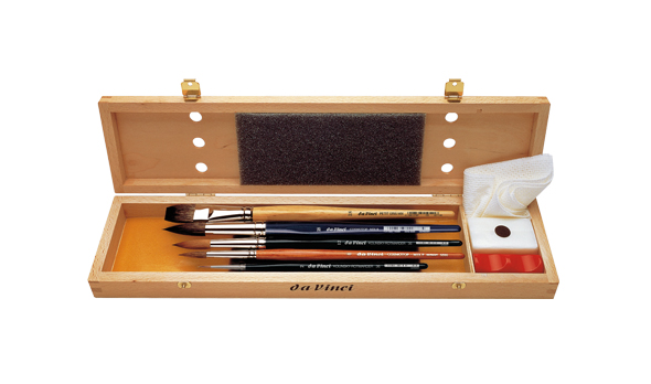 da Vinci Series 5240 WATER COLOUR BRUSH SET (in a wooden brush box 4022)