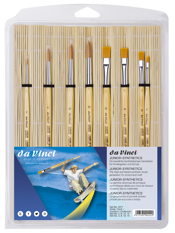 da Vinci Series 5371 da Vinci JUNIOR School brushes in bamboo mat