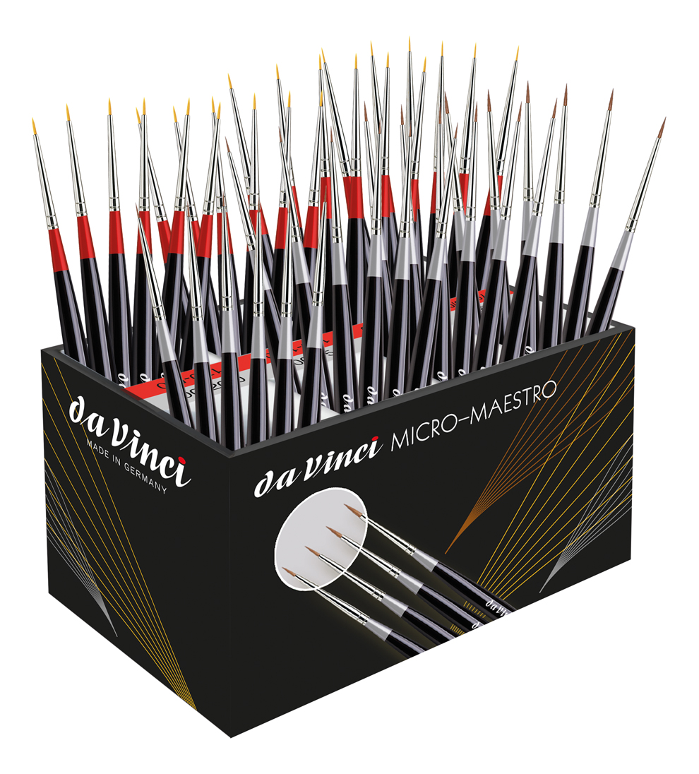 da Vinci Series 5100 da Vinci MICRO offer a brush assortment is our space saving cardboard display: